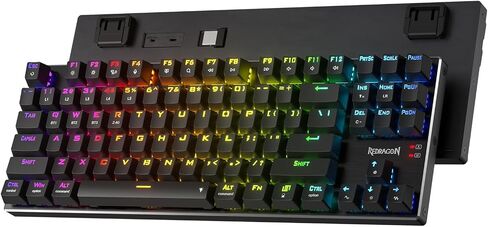 Redragon K660RGB-PRO (K556 TKL) Wireless Gaming Keyboard, 80% 87 Keys BT/2.4Ghz Tri-Mode Aluminum Mechanical Keyboard w/Mac Function Keys, Hot-Swap Sockets & Noise Absorbing Form, Red Switch in Kuwait