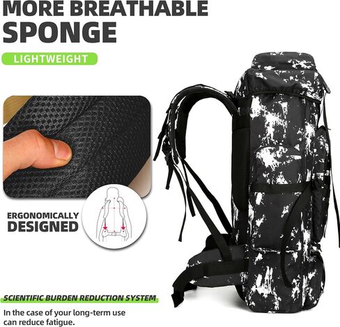 King'sGuard 70L Camping Hiking Backpack Tactical Backpack Military Molle Rucksack Backpack for Outdoor in Kuwait