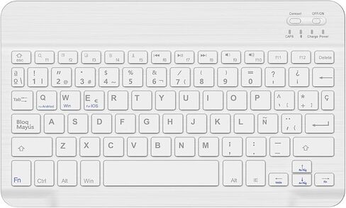 SENGBIRCH - Teclado Bluetooth en Español (Incluye Ñ) لـ iOS، iPad Pro 11، iPad 7a، 8a، 9a، 10a Genaración، iPad Air، Mac، Tabletas Android Samsung Galaxy، Lenovo (Negro) in Saudi Arabia
