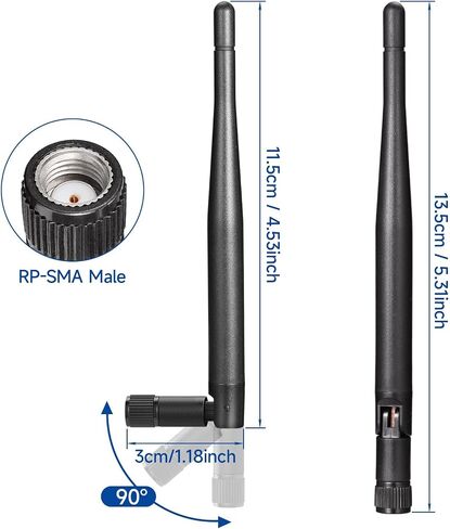 Bingfu Dual Band WiFi 2.4GHz 5GHz 5.8GHz Replacement Antenna for Furrion Back Up RV Rear View Backup Camera Truck Tractor Trailer Pickup SUV Vehicle Trail Reverse Monitor Camera Mimo Antennas (2 Pack) in Saudi Arabia