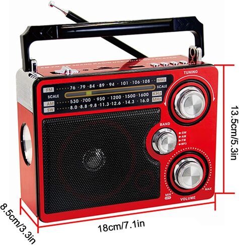 Full Band Portable Shortwave Radio, AM FM SW LW World Band Radio DSP Good Reception Radio, Shortwave Radio with Best Reception, Long Telescopic Antenna for Home Kitchen Outdoor in Saudi Arabia