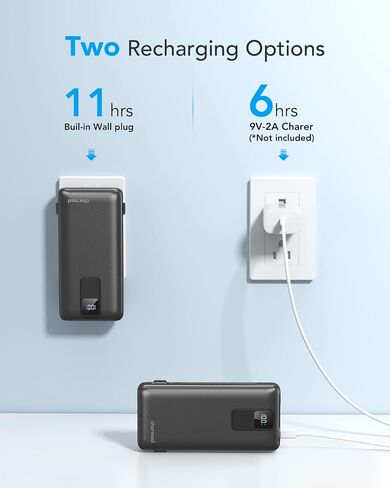Charmast Portable Charger with Built-in Cables and Wall Plug, 20000mAh 20W USB C Power Bank Fast Charging Battery Pack Compatible with iPhone iPhone 16/15/14/13 Series, Samsung Google iPad etc in Saudi Arabia