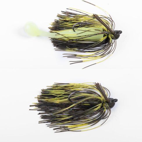 Tungsten Swim Jigs for Bass Fishing,3/8oz Bass Jigs with Weed Guard,Tungsten Jig Head Bass Fishing Jigs,Silicone Skirts Flipping Jigs, Weedless Swim Jig Fishing Lure for Trout, Pike, Walleye in Saudi Arabia