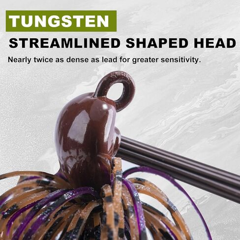 رقص السباحة من التنجستين لصيد الأسماك، 3/8 أونصة من الرقص مع واقي من الأعشاب، رقص من التنجستن لصيد الأسماك، تنانير من السيليكون، رقصات قلابة، طعم صيد سمك السلمون المرقط، بايك، العين رمادية فاتحة اللون in Kuwait