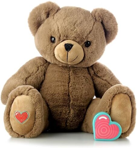 MBHB Digital Voice Recorder Stuffed Animal Bear w/20 Second Recorder, Capture Baby's Heartbeat During Pregnancy + Ultrasound for Baby Showers, Registry, Birthdays, New Mom Gift, Cocoa in Saudi Arabia