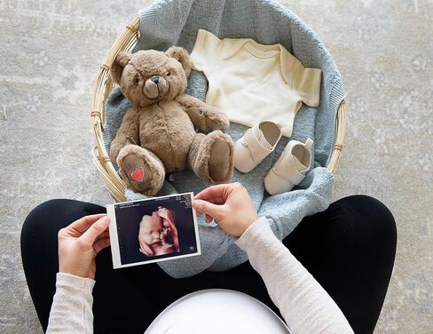 MBHB Digital Voice Recorder Stuffed Animal Bear w/20 Second Recorder, Capture Baby's Heartbeat During Pregnancy + Ultrasound for Baby Showers, Registry, Birthdays, New Mom Gift, Cocoa in Saudi Arabia