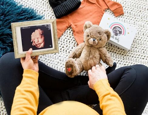 MBHB Digital Voice Recorder Stuffed Animal Bear w/20 Second Recorder, Capture Baby's Heartbeat During Pregnancy + Ultrasound for Baby Showers, Registry, Birthdays, New Mom Gift, Cocoa in Saudi Arabia