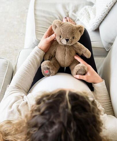 MBHB Digital Voice Recorder Stuffed Animal Bear w/20 Second Recorder, Capture Baby's Heartbeat During Pregnancy + Ultrasound for Baby Showers, Registry, Birthdays, New Mom Gift, Cocoa in Saudi Arabia
