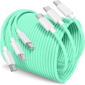 USB C to USB C Cable 6Ft for Apple iPhone 16 15 Charger Cord [3-Pack ],60W 3.1A C to C Cables Fast Charging for iPhone 16/15 Pro/Plus/ProMax,MacBook Air, Mac Book Pro 2024 Samsung S24/23