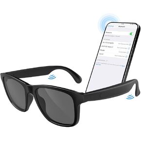 Smart Glasses for Men & Women, Bluetooth Sunglasses Audio Eyewear, Built-in Mic & Speakers, Athletic/Outdoor UV Protection Music SunGlass lenses Unisex