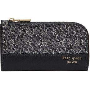 Kate Spade New York Women's Devin Saffiano Leather Card Holder, Black, One Size