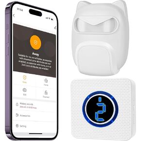 2.4G WiFi Motion Sensor Alarm, TUYA/Smart Life App for Customization Push Notification, Wireless Range Smart Motion Detector, Indoor Motion Sensor, Motion Detector