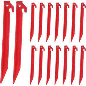 MECCANIXITY Tent Stakes Plastic Lightweight Ground Pegs with Hook for Outdoor Beach Camping Canopy Tarp