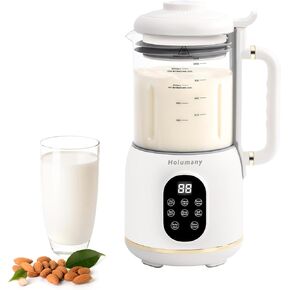 Nut Milk Maker, 35oz Automatic Soy Milk Maker for Homemade Almond, Oat, Soy Milk, Plant-Based Milk and Non-Dairy Beverages, Milk Maker Machine with Delay Start/Keep Warm/Self Clean/Boil Water