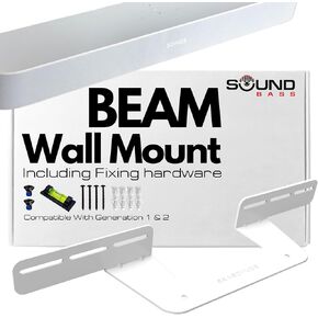 Soundbar Mount for Sonos Beam Compatible with Generation 1 & 2 Sonos Beam Sound Bar Includes All Necessary Mounting Hardware, Mounts Bracket, Black
