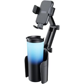 Car Cup Holder Phone Mount: [Bottle Friendly] Car Cell Phones Cup Stand Expander with Height Adjustable Arm Fit for Truck | SUV | Automobile Compatible with iPhone & Samsung & Android Smartphones