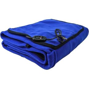 Kirkwood Kitchen Blue Heated Blanket, Soft Fleece Portable USB Power Outdoor Blanket, Stadium Blanket, Picnic Blanket, All-Purpose Use, Traveling, Camping, Hiking & Outdoor Activities or Wheelchair