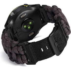 BINLUN متوافق مع سوار ساعة Garmin 20 مم/22 مم/26 مم 550 باراكورد متين عسكري مجدول من النايلون تصميم حزام ساعة Garmin Fenix/Fit for Forerunner for MARQ للنزول