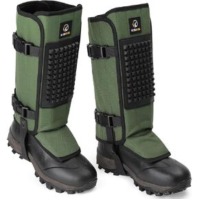Kalkal Snake Gaiters, 1200D Waterproof Snake Chaps Snake Gaiters for Men Women, Adjustable Snake Bite Protection Snake Guards for Legs Men, Snake Proof Gaiters for Hiking Hunting