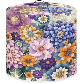 DISNIMO Beach Starfish Sea Shell Pressure Cooker Cover Compatible, Air Fryer Dust Cover Round Protective Cover Bag with Top Handle and 2 Pocket for Electric Pressure Cooker/rice Cooker