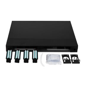 Xunsomten-48 Port Duplex Mutilmode LC-OM3 Rack Mount Enclosure Box, 96 Core LGX Patch Panel Box fits for 19" Wide Racks and Cabinets