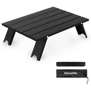 Naturehike Ultralight Compact Camping Table, Mini Beach Picnic Folding Backpacking Table with Carry Bag