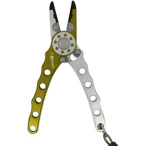 Kingfisher Fishers Island Fly Fishing Plyer Tungsten Carbide Fishing Line Cutters, Stainless Steel Jaws, Aluminum Frame, Wire Cut Capacity