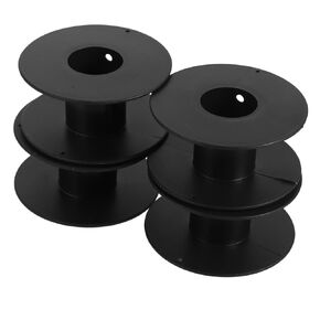 GLEAVI 4pcs بكرة بلاستيكية تمديد الحبل الأسلاك بكرة الكابل بكرة تخزين الحبل بكرة الحبل الكهربائية حامل الحبل الكهربائي سلك بكرة الحبل بكرة الحبل بكرات الحبل الكهربائي المنظم الأسود