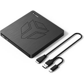 Yottamaster USB3.0 External Blu ray Drive BD Player, Slim Portable Type-C DVD Burner 3D Bluray Drive Compatible with/Win10/ Mac OS External blu-ray Drives blu ray Burner [P-CD08]