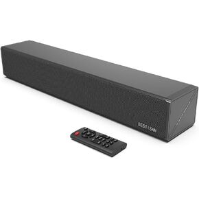 BESTISAN Sound Bars for TV, 16.5 Inches Sound Bar with Optical, AUX, USB and Bluetooth Inputs, Soundbar for TV(DSP, TREB and Bass Adjustable, Cyclic Switching Mode，Reset Function