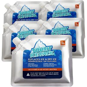 TOURIT Reusable Ice Pack for Coolers Long Lasting Cooler Ice Packs for Cooler Bag Lunch Bags/Boxes, Cooler Backpacks, Freezer Packs for Coolers
