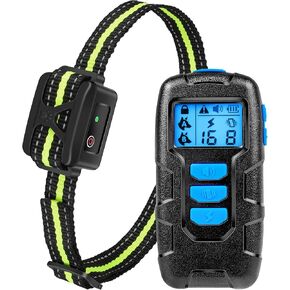 Dog Training Collar, Dog Shock Collar with Remote for Large Medium Small Dogs, Rechargeable Shock Collar Electric Dog Training Collar IP67 Waterproof Collar with Beep Vibration Shock Black