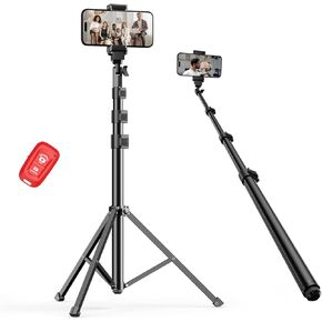 EMART 52’’ Tripod for iPhone, Adjustable Cell Phone Travel Tripod Stand with Remote for Video Recording, Flexible Smartphone Selfie Stand for Camera Ring Light Filming