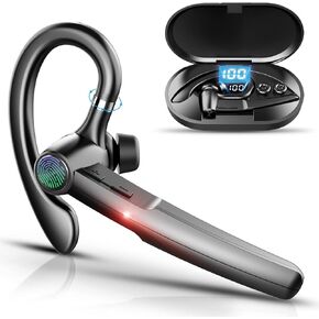 Bluetooth Headset with Microphone,48Hrs V5.3 Handsfree Wireless Headset Bluetooth Earpiece for Cell Phone/Business/Office/Driving/Trucker Driver,Bluetooth Headphones Earbuds for iPhone Android Samsung