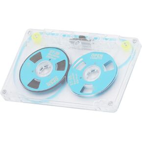 Blank Cassette Tapes Audio Cassettes, Blank Cassette Tapes for Recording Blank Audio Tapes, Low Noise High Output 46 Minute, Clear Audio Cassette Tape (Blue) in Saudi Arabia