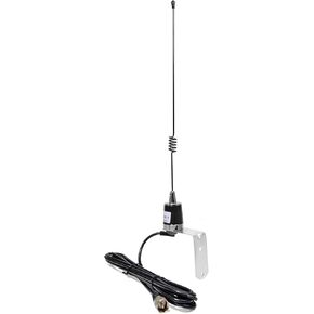 GMRS NMO Antenna, 462-467Mhz UHF 17.7inches NMO Antenna with NMO Mount 4meter(13.1ft) PL259(UHF Male) RG58 Coax Cable and L Shape Fender Bracket Mount for Truck Car Mobile Radio Transceiver
