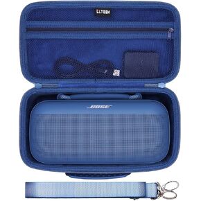 Hard Case for New Bose SoundLink Max Portable Speakers by LTGEM, Soundlink Max Large Waterproof Bluetooth Speaker Case with Shoulder Strap(Blue)
