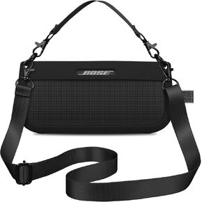 BOVKE Silicone Case Cover Compatible with Bose SoundLink Flex Bluetooth Portable Speaker, Soft Protective Silicone Sleeve for Bose SoundLink Flex Wireless Speaker with 2 Straps, Purple