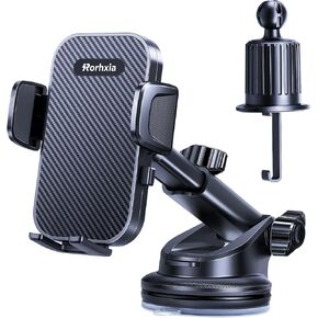 [Military-Grade] 3-in-1 Phone Holders for Your Car, [2024 Most Stable and Flexible Suction Cup] Vent Dashboard Windshield Cell Phone Mount Car Fit for All Phones, iPhone, Samsung