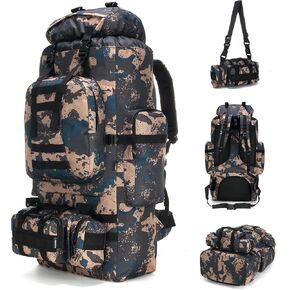King'sGuard 100L Camping Hiking Backpack Molle Rucksack Military Camping Backpacking Daypack
