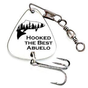 Fishing Gift for Dad Gift Idea for Dad Birthday Gift Idea Dad Father's Day Gift Idea Dad Christmas Gift Idea Dad Stocking Stuffer Fishing Lure for Dad Hooked the Best Dad FBA-HOOKED-LURE (Dad)