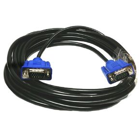 HD15 Male to Male VGA Video Cable for TV Computer Monitor (10Ft, Blue Connector)