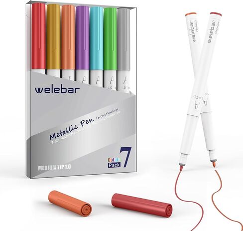 White Ink Gel Pens for Cricut Maker3/Maker/Explore 3/Air 2/Air, 7 Pack Medium Point Pens for Drawing, Lettering, Adding Highlights in Kuwait