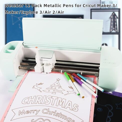 White Ink Gel Pens for Cricut Maker3/Maker/Explore 3/Air 2/Air, 7 Pack Medium Point Pens for Drawing, Lettering, Adding Highlights in Kuwait