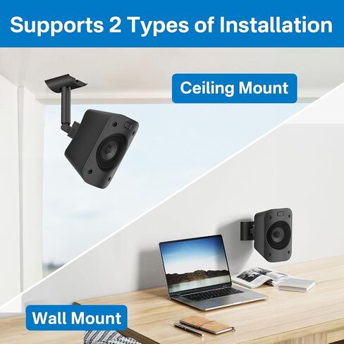 حامل مكبر صوت لحامل مكبر الصوت Logitech Z906 على الحائط مع حامل سقف قابل للإمالة والدوران لحامل مكبر الصوت Logitech Z906، زوج in Kuwait