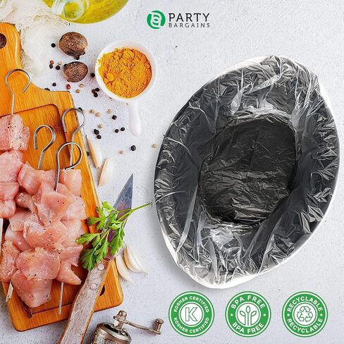 Party Bargains 30 Bags Slow Cooker Liners - Fits 7-8 Quarts, 21 x 4 x 13 Inches, 4" Wide Gusset, X-Large Crock Pot Liners, Multi Use Cooking Bags, Sous Vide in Saudi Arabia