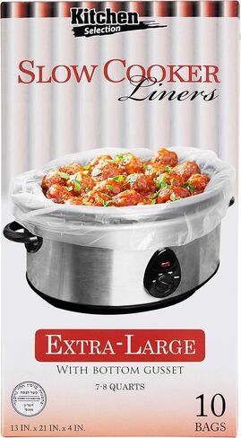 Party Bargains 30 Bags Slow Cooker Liners - Fits 7-8 Quarts, 21 x 4 x 13 Inches, 4" Wide Gusset, X-Large Crock Pot Liners, Multi Use Cooking Bags, Sous Vide in Saudi Arabia