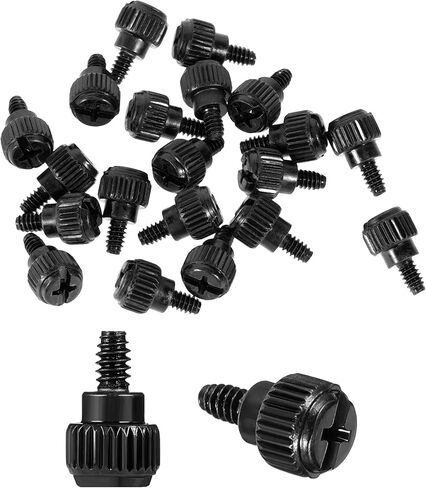 20PCS Computer Case Thumb Screws 6-32 Thread PC Computer Case Thumb Screws Thread Screws for Computer PC Case Power Supply PCI Slots Hard Drives Black in Kuwait