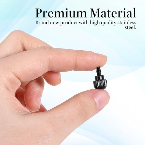 20PCS Computer Case Thumb Screws 6-32 Thread PC Computer Case Thumb Screws Thread Screws for Computer PC Case Power Supply PCI Slots Hard Drives Black in Kuwait