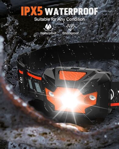 Victoper Headlamp 2 Pack, 4 Modes Red Light Head Lamp Battery Powered, Hardhat Mechanic Waterproof Headlamps Flashlight, LED Head Lamps for Adults, Kids, Camping, Running, Hiking, Outdoor, Fishing in Saudi Arabia